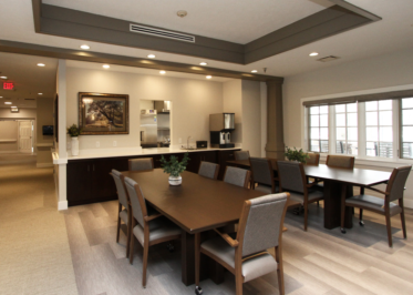 Each Tabitha Residence features a large, open dining room, where meals are served family-style