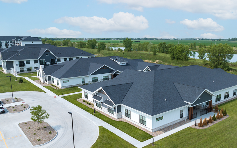 These two homes at Tabitha at Prairie Commons are located near the Grand Island Regional Medical Center.