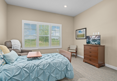 For those needing long-term care in Grand Island, Prairie Commons' suites feature large, open bedrooms, and each floor plan is tailored to the specific care needs of each Resident