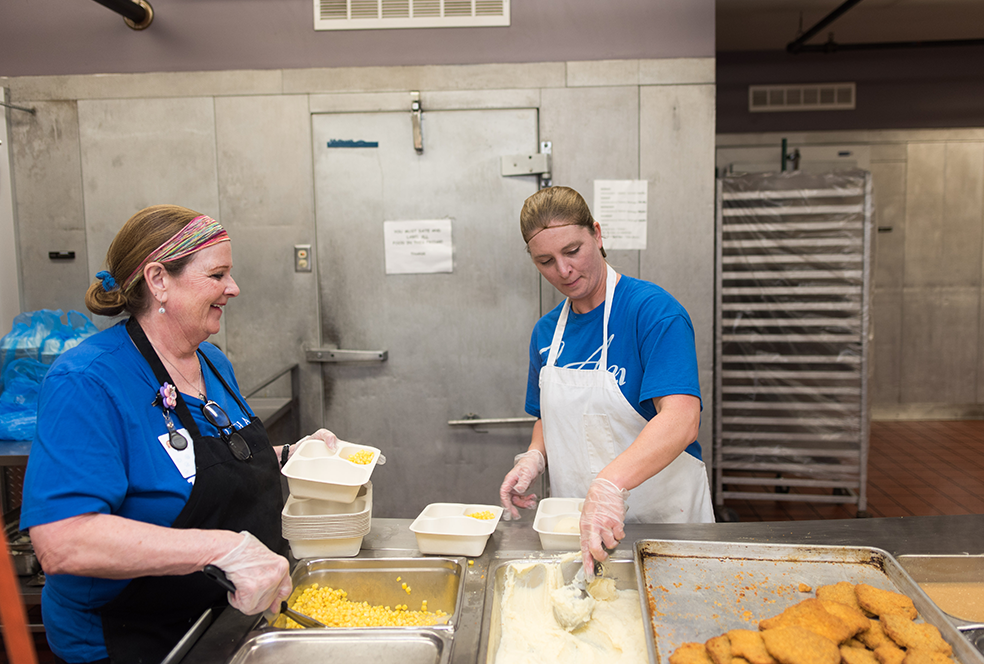 Food provided by Tabitha Meals on Wheels is well-balanced, fresh, healthy and prepared by Tabitha’s nutrition department in a professional foodservice kitchen.