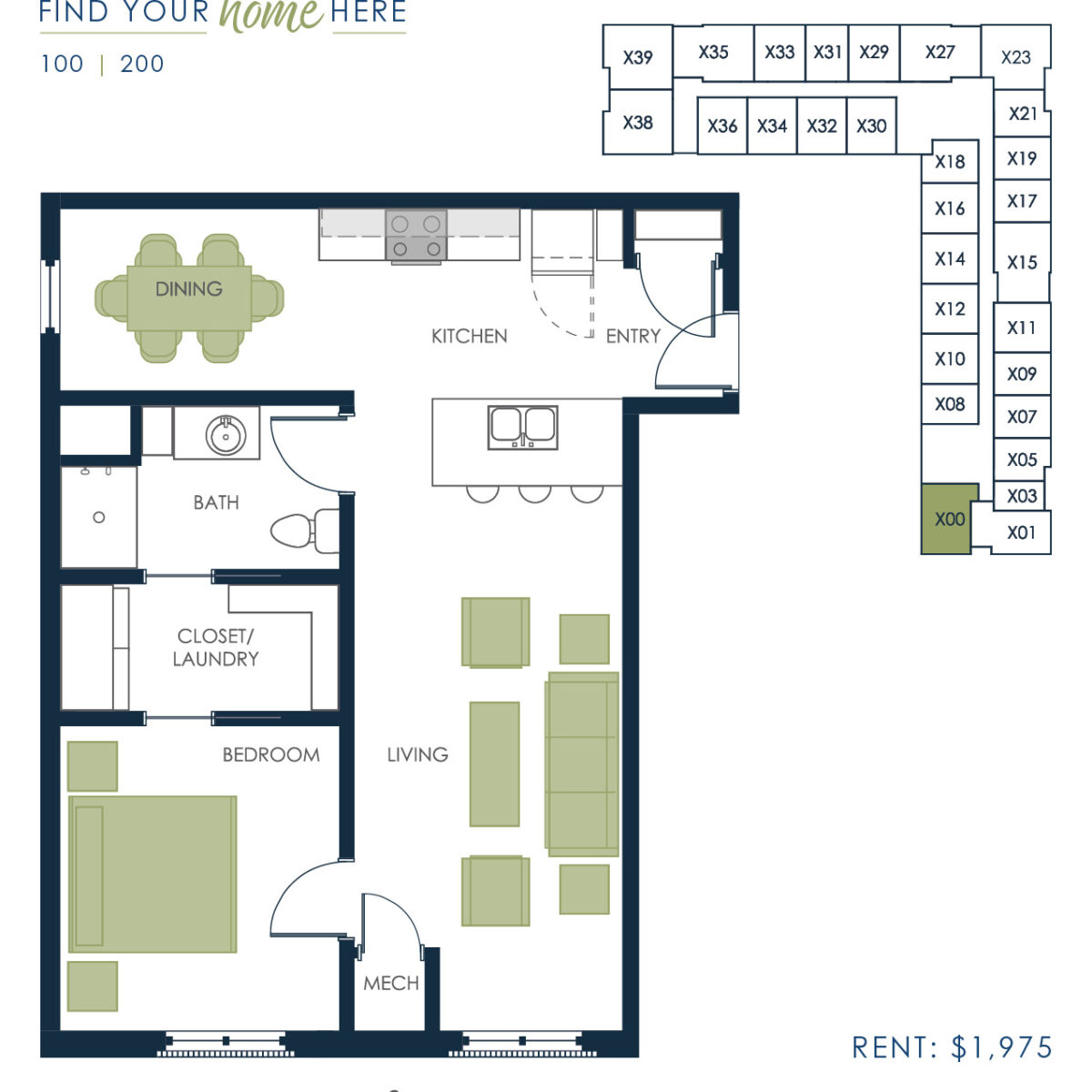 S2age Living Independent Senior Living Floorplan - Cardamom