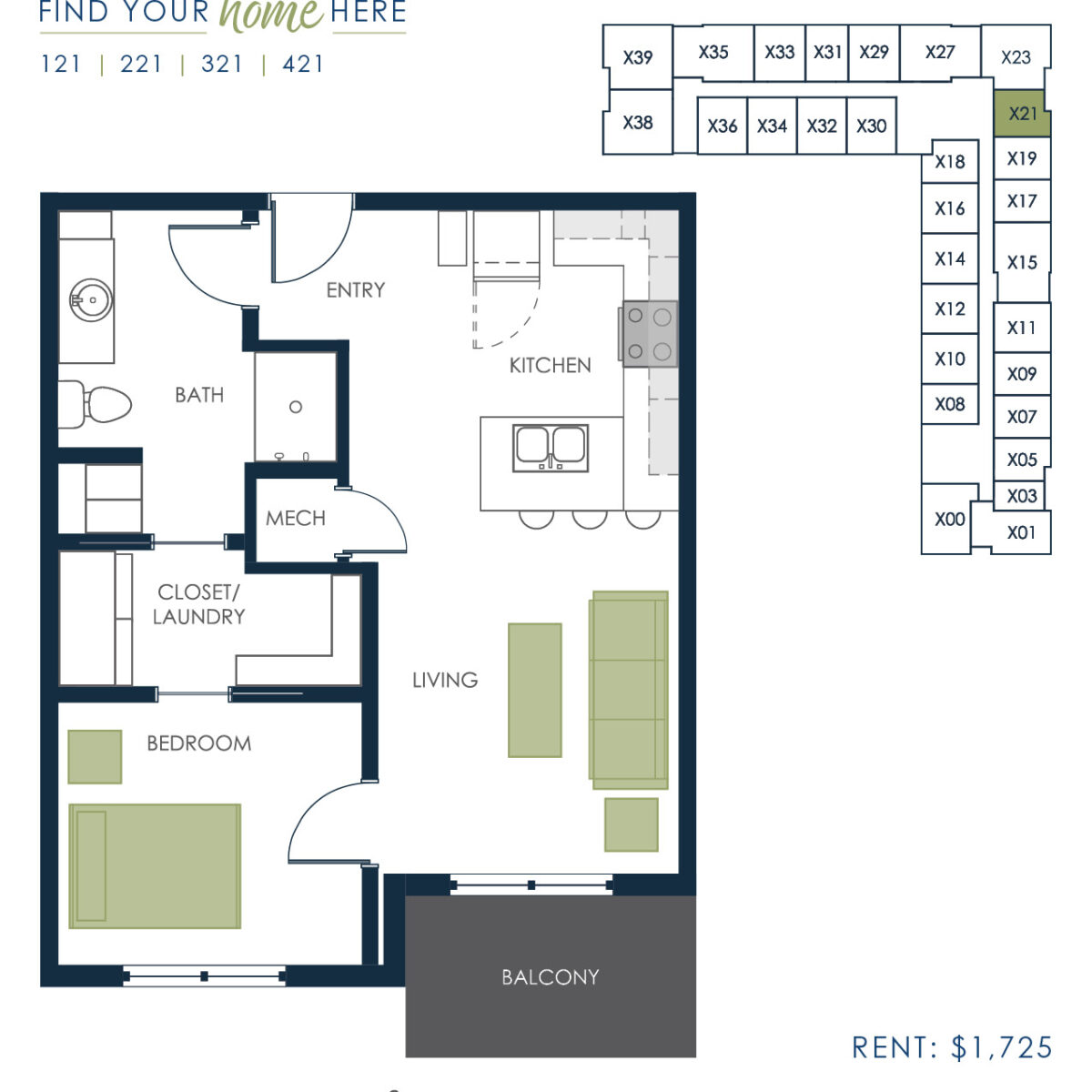 S2age Living Independent Senior Living Floorplan - Rosemary