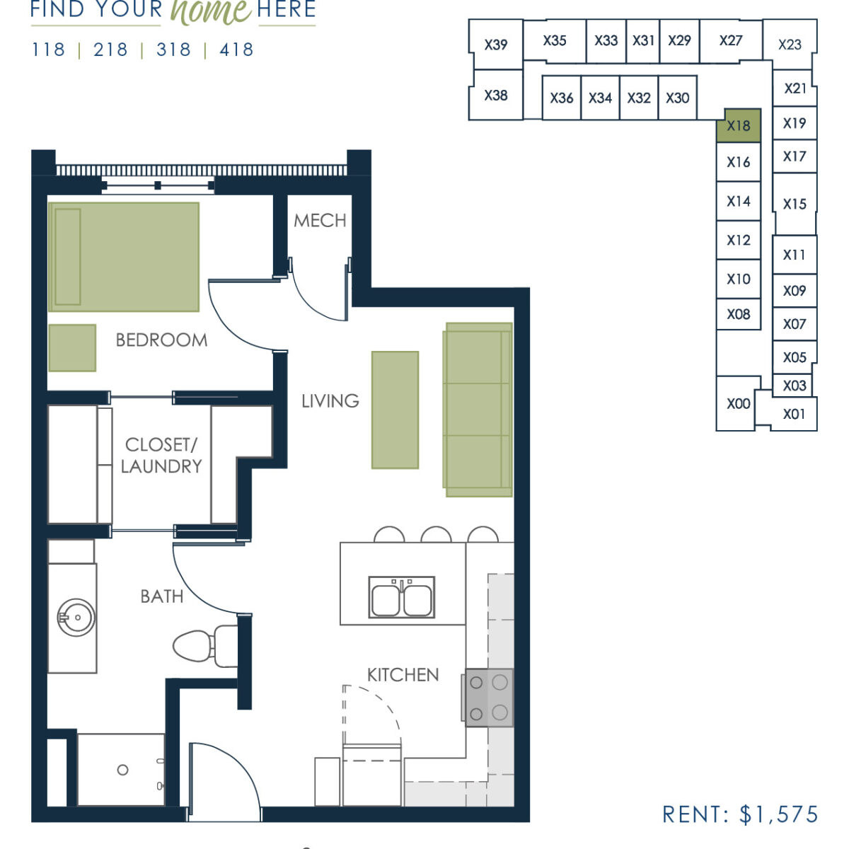 S2age Living Independent Senior Living Floorplan - Thyme