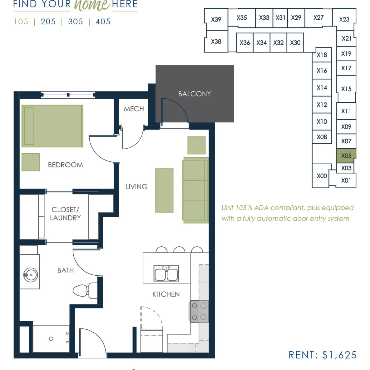 S2age Living Independent Senior Living Floorplan - Tarragon