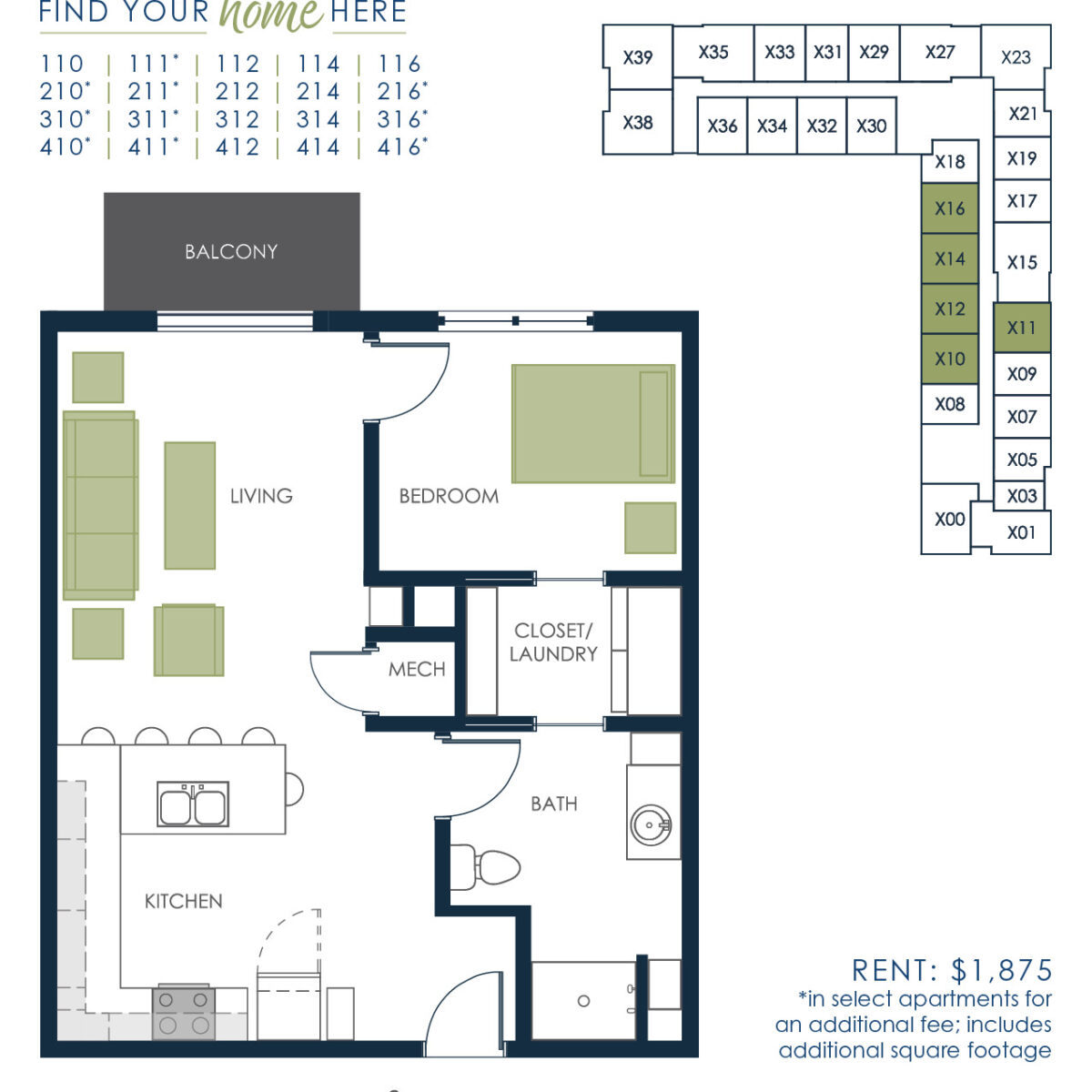 S2age Living Independent Senior Living Floorplan - Cilantro