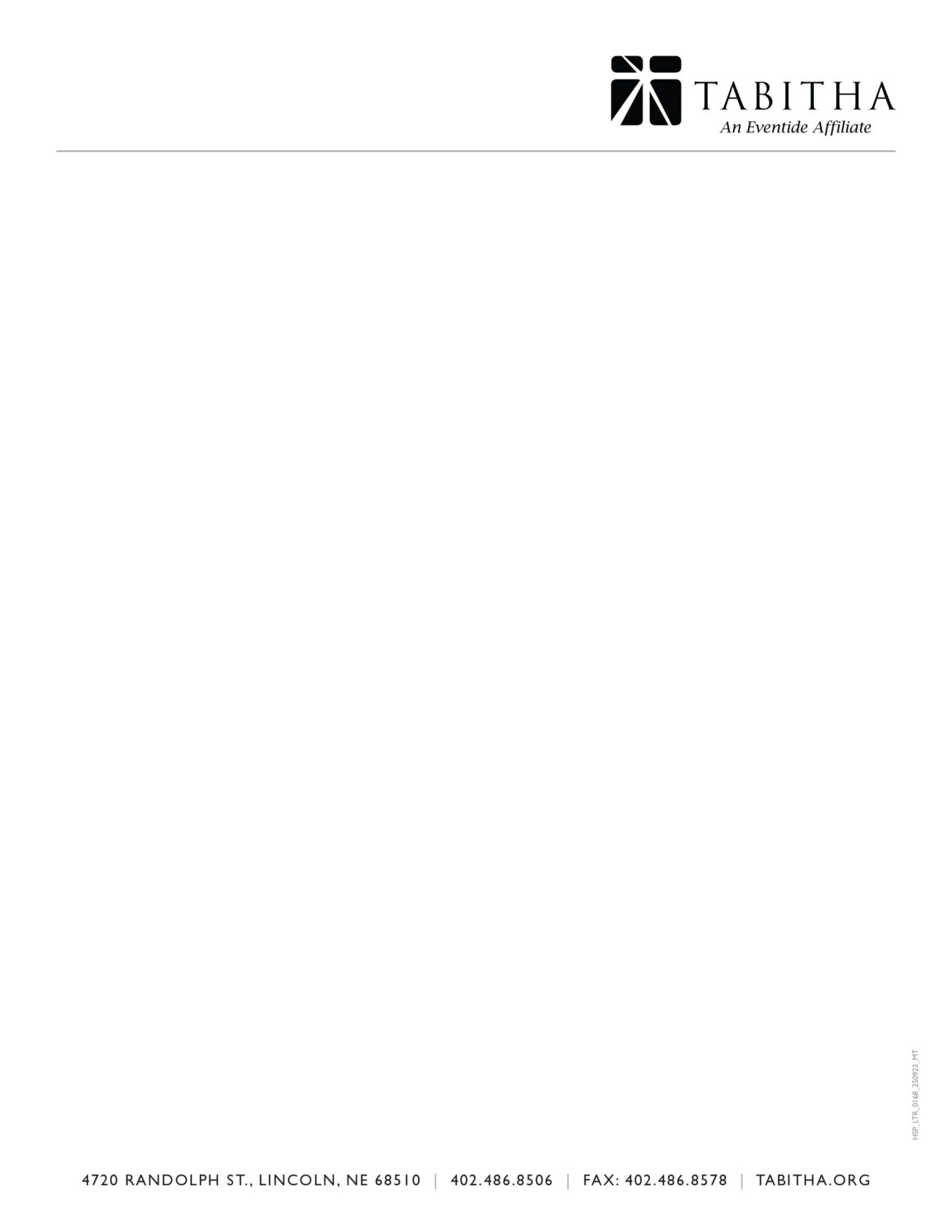 Hospice Black Letterhead Template