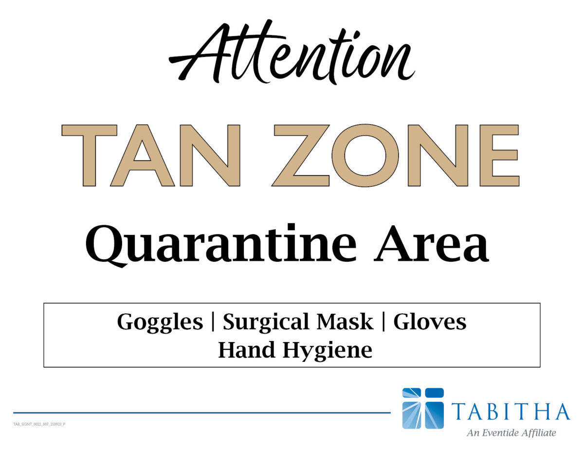 Tan Zone Sign