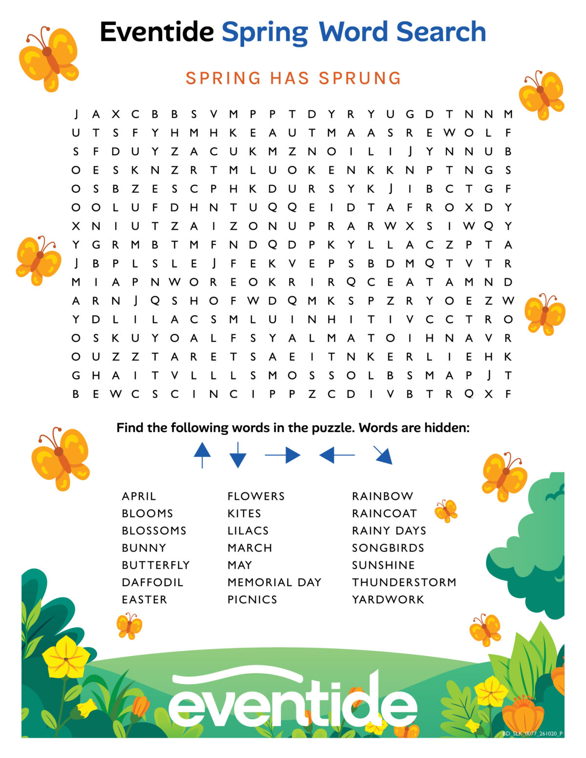 Word Search - Spring
